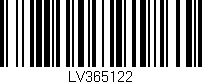 Código de barras (EAN, GTIN, SKU, ISBN): 'LV365122'