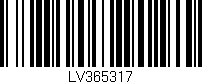 Código de barras (EAN, GTIN, SKU, ISBN): 'LV365317'