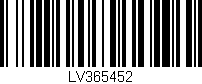 Código de barras (EAN, GTIN, SKU, ISBN): 'LV365452'