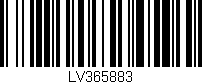 Código de barras (EAN, GTIN, SKU, ISBN): 'LV365883'