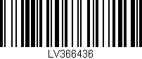 Código de barras (EAN, GTIN, SKU, ISBN): 'LV366436'