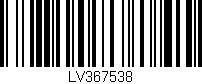 Código de barras (EAN, GTIN, SKU, ISBN): 'LV367538'