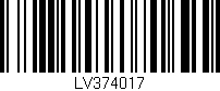 Código de barras (EAN, GTIN, SKU, ISBN): 'LV374017'