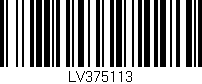 Código de barras (EAN, GTIN, SKU, ISBN): 'LV375113'