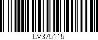 Código de barras (EAN, GTIN, SKU, ISBN): 'LV375115'