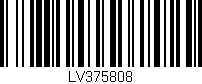 Código de barras (EAN, GTIN, SKU, ISBN): 'LV375808'