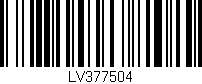 Código de barras (EAN, GTIN, SKU, ISBN): 'LV377504'