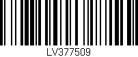 Código de barras (EAN, GTIN, SKU, ISBN): 'LV377509'