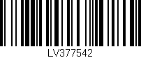Código de barras (EAN, GTIN, SKU, ISBN): 'LV377542'