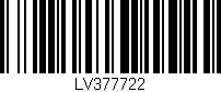 Código de barras (EAN, GTIN, SKU, ISBN): 'LV377722'