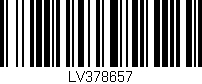 Código de barras (EAN, GTIN, SKU, ISBN): 'LV378657'