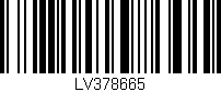 Código de barras (EAN, GTIN, SKU, ISBN): 'LV378665'
