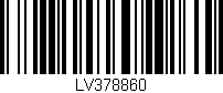 Código de barras (EAN, GTIN, SKU, ISBN): 'LV378860'