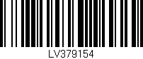 Código de barras (EAN, GTIN, SKU, ISBN): 'LV379154'