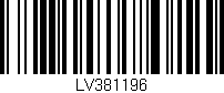 Código de barras (EAN, GTIN, SKU, ISBN): 'LV381196'