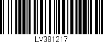 Código de barras (EAN, GTIN, SKU, ISBN): 'LV381217'