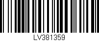 Código de barras (EAN, GTIN, SKU, ISBN): 'LV381359'