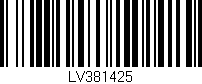 Código de barras (EAN, GTIN, SKU, ISBN): 'LV381425'
