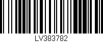 Código de barras (EAN, GTIN, SKU, ISBN): 'LV383782'