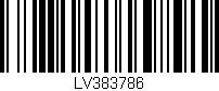 Código de barras (EAN, GTIN, SKU, ISBN): 'LV383786'