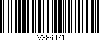 Código de barras (EAN, GTIN, SKU, ISBN): 'LV386071'