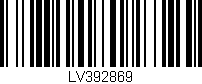 Código de barras (EAN, GTIN, SKU, ISBN): 'LV392869'