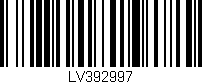 Código de barras (EAN, GTIN, SKU, ISBN): 'LV392997'
