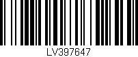 Código de barras (EAN, GTIN, SKU, ISBN): 'LV397647'