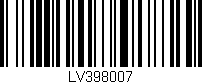 Código de barras (EAN, GTIN, SKU, ISBN): 'LV398007'