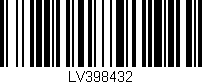 Código de barras (EAN, GTIN, SKU, ISBN): 'LV398432'