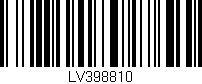 Código de barras (EAN, GTIN, SKU, ISBN): 'LV398810'