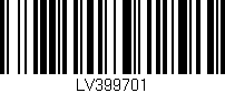 Código de barras (EAN, GTIN, SKU, ISBN): 'LV399701'