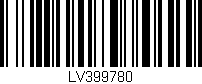 Código de barras (EAN, GTIN, SKU, ISBN): 'LV399780'