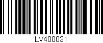 Código de barras (EAN, GTIN, SKU, ISBN): 'LV400031'