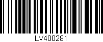 Código de barras (EAN, GTIN, SKU, ISBN): 'LV400281'