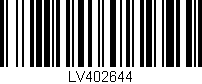 Código de barras (EAN, GTIN, SKU, ISBN): 'LV402644'