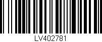 Código de barras (EAN, GTIN, SKU, ISBN): 'LV402781'