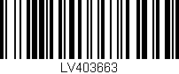 Código de barras (EAN, GTIN, SKU, ISBN): 'LV403663'