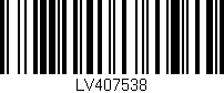Código de barras (EAN, GTIN, SKU, ISBN): 'LV407538'