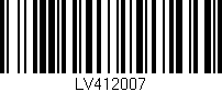 Código de barras (EAN, GTIN, SKU, ISBN): 'LV412007'