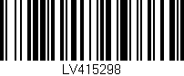 Código de barras (EAN, GTIN, SKU, ISBN): 'LV415298'