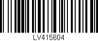 Código de barras (EAN, GTIN, SKU, ISBN): 'LV415604'