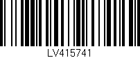 Código de barras (EAN, GTIN, SKU, ISBN): 'LV415741'