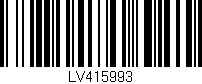 Código de barras (EAN, GTIN, SKU, ISBN): 'LV415993'