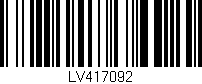 Código de barras (EAN, GTIN, SKU, ISBN): 'LV417092'