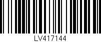 Código de barras (EAN, GTIN, SKU, ISBN): 'LV417144'