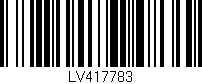 Código de barras (EAN, GTIN, SKU, ISBN): 'LV417783'