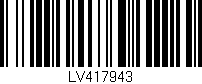 Código de barras (EAN, GTIN, SKU, ISBN): 'LV417943'