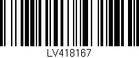 Código de barras (EAN, GTIN, SKU, ISBN): 'LV418167'