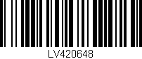 Código de barras (EAN, GTIN, SKU, ISBN): 'LV420648'